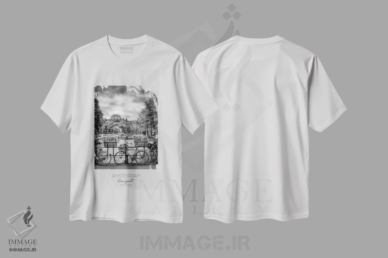 تیشرت سفید طرح دار – تیشرت هنری ,در کانون توجه: کانال هرنگراخت آمستردام اثر ملانی ویولا immage.ir