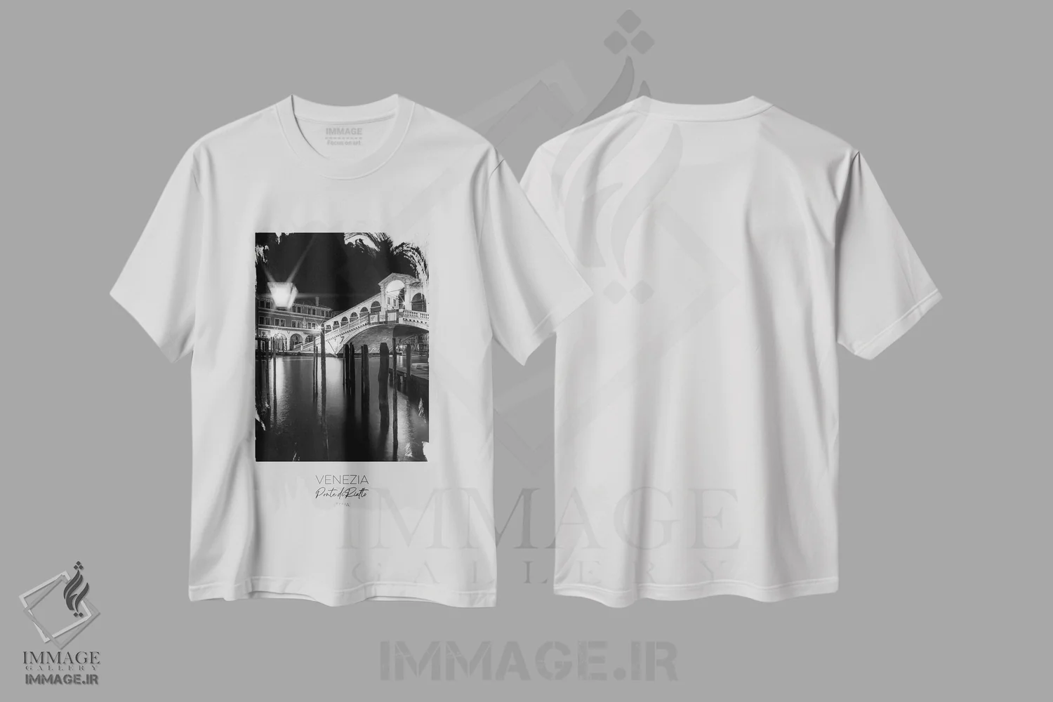تیشرت سفید طرح دار – تیشرت هنری ,در کانون توجه: پل ریالتو ونیز اثر ملانی ویولا فروشگاه ایماژ