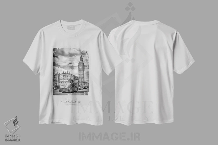 تیشرت سفید طرح دار – تیشرت شهری ,در کانون توجه: وست مینستر لندن اثر ملانی ویولا فروشگاه ایماژ
