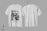 تیشرت سفید طرح دار – تیشرت سفر ,تمرکز بر: واین اشتادل نورنبرگ، برج آب، پل جلاد اثر ملانی ویولا فروشگاه ایماژ