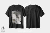 تیشرت مشکی طرح دار – تیشرت انتزاعی هندسی ,نقاشی انتزاعی شماره : ترکیب رنگ ها اثر ملانی ویولا immage.ir