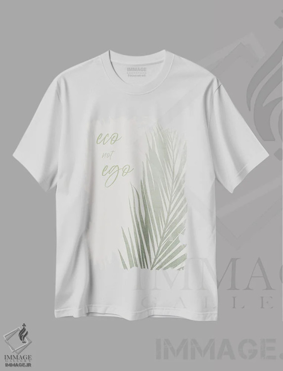 تیشرت سفید طرح دار – تیشرت الهام بخش ,اکو نه اِگو اثر ملانی ویولا فروشگاه ایماژ