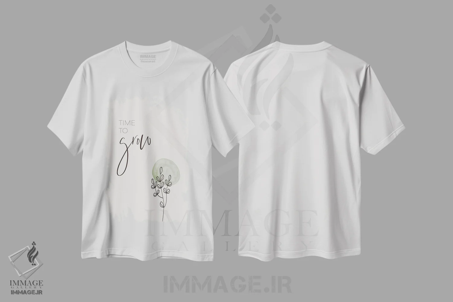 تیشرت سفید طرح دار – تیشرت الهام بخش ,زمان رشد کردن اثر ملانی ویولا immage.ir