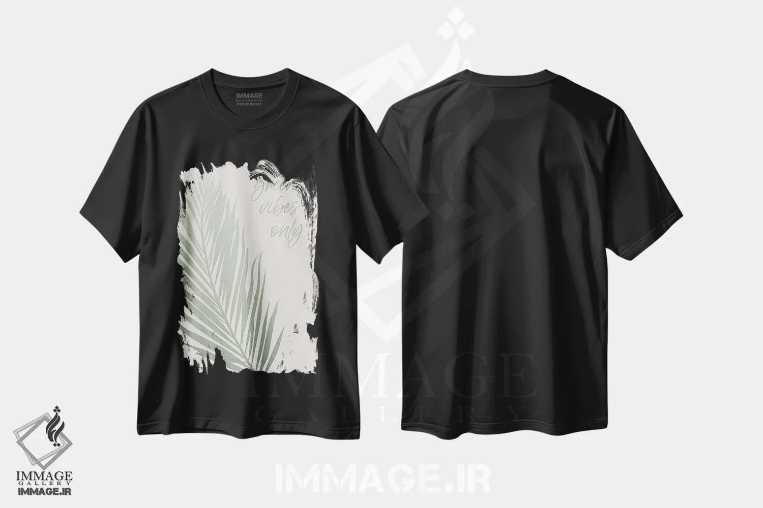 تیشرت مشکی طرح دار – تیشرت طبیعت ,فقط حال و هوای سبز اثر ملانی ویولا فروشگاه ایماژ