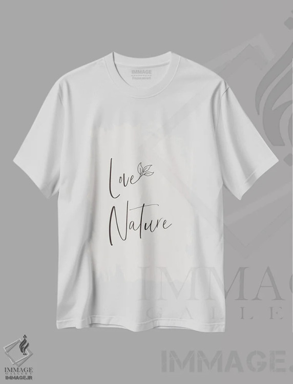 تیشرت سفید طرح دار – تیشرت گیاهان ,طبیعت را دوست داشته باش اثر ملانی ویولا immage.ir