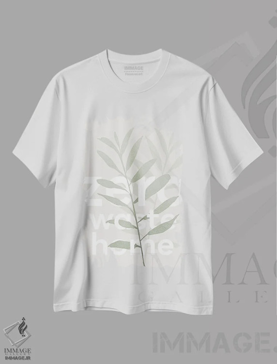 تیشرت سفید طرح دار – تیشرت طبیعت ,خانه بدون زباله اثر ملانی ویولا فروشگاه ایماژ