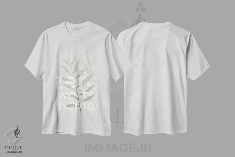 تیشرت سفید طرح دار – تیشرت طبیعت ,خانه بدون زباله اثر ملانی ویولا فروشگاه ایماژ
