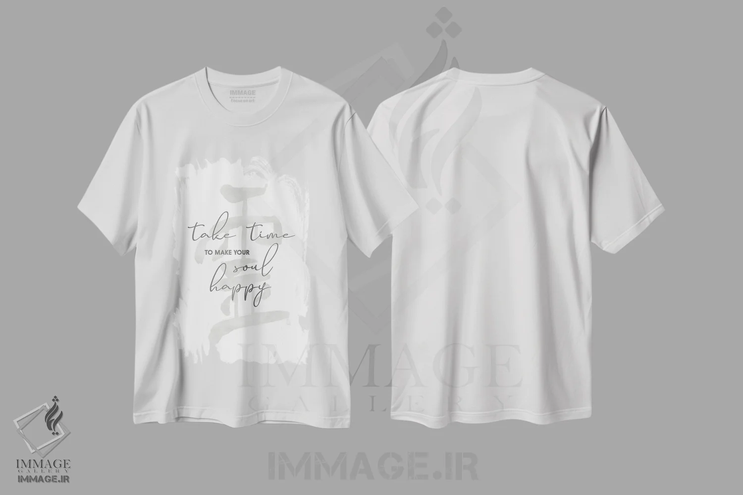 تیشرت سفید طرح دار – تیشرت تایپوگرافی ,روحیه اثر ملانی ویولا immage.ir