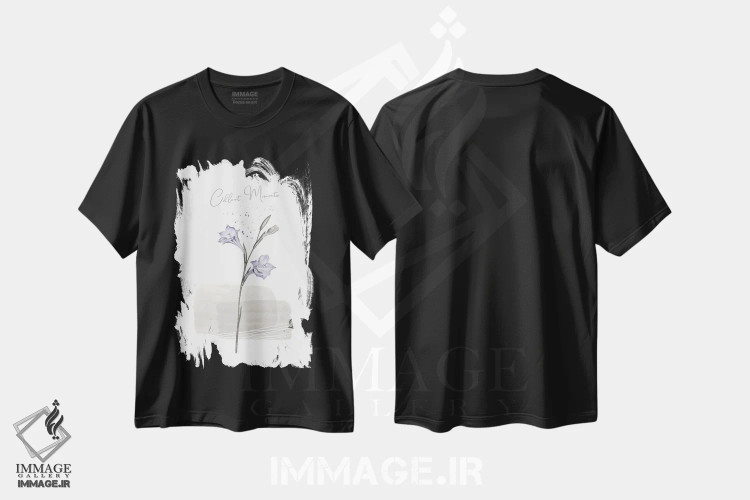تیشرت مشکی طرح دار – تیشرت انگیزشی ,لحظات را جمع کن اثر ملانی ویولا فروشگاه ایماژ