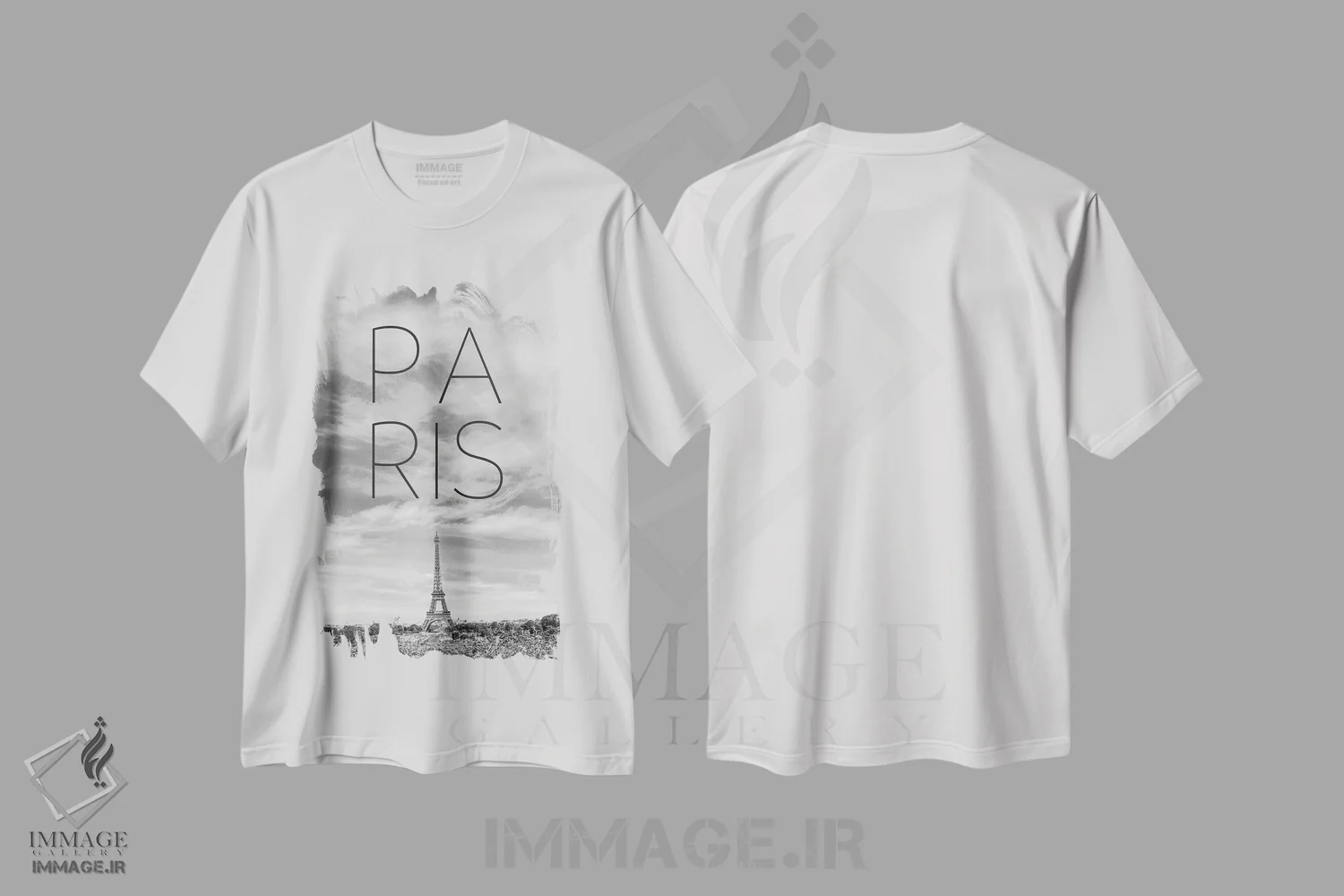 تیشرت سفید طرح دار – تیشرت پاریس ,برج ایفل در پاریس اثر ملانی ویولا فروشگاه ایماژ