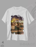 تیشرت سفید طرح دار – تیشرت شهری ,قلعه پراگ و کلیسای سنت ویتوس در شب اثر ملانی ویولا immage.ir