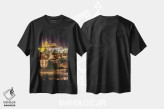 تیشرت مشکی طرح دار – تیشرت شهری ,قلعه پراگ و کلیسای سنت ویتوس در شب اثر ملانی ویولا فروشگاه ایماژ