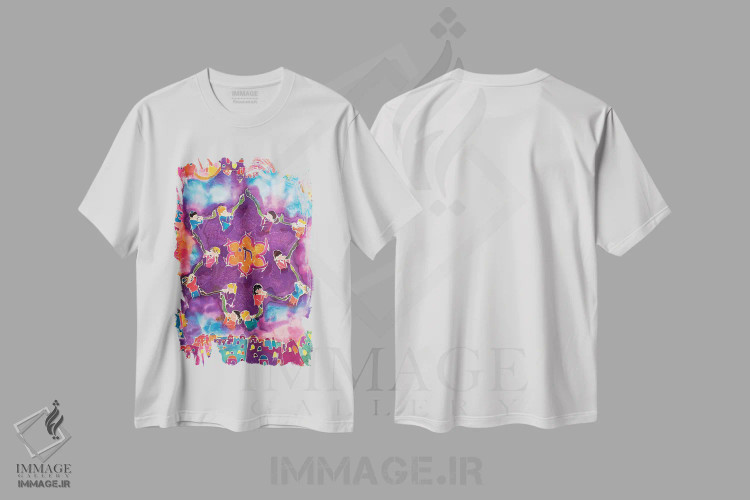 تیشرت سفید طرح دار – تیشرت رنگی ,لحاییم اثر میشل پالور فلدمن فروشگاه ایماژ