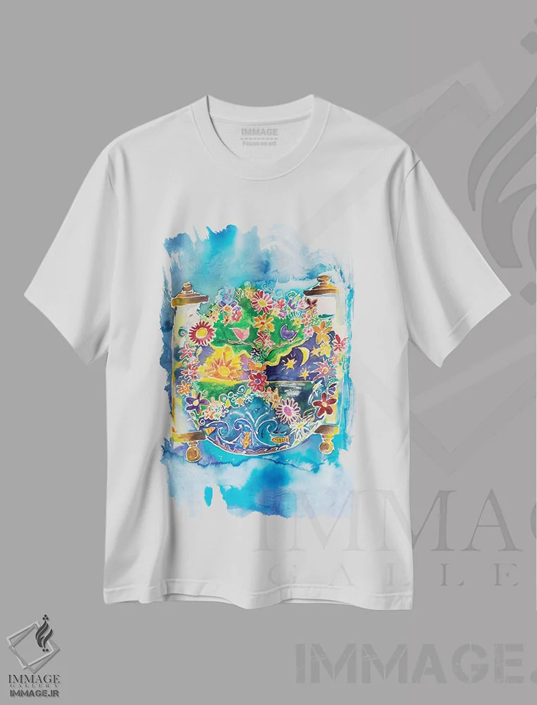 تیشرت سفید طرح دار – تیشرت معنوی ,تورات صلح اثر میشل پالور فلدمن فروشگاه ایماژ