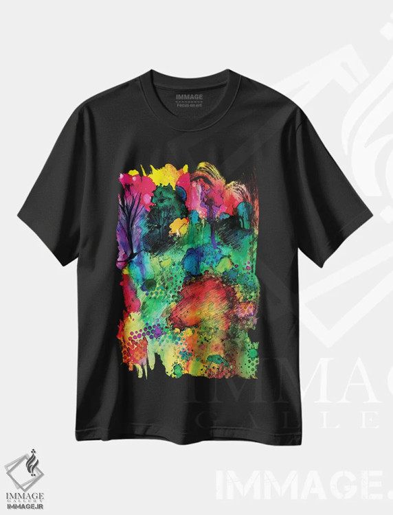 تیشرت مشکی طرح دار – تیشرت طبیعت ,ساعت طلایی اثر میشل پالور فلدمن immage.ir