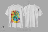 تیشرت سفید طرح دار – تیشرت هنری ,دنیایی کاملاً جدید اثر میشل پالور فلدمن immage.ir