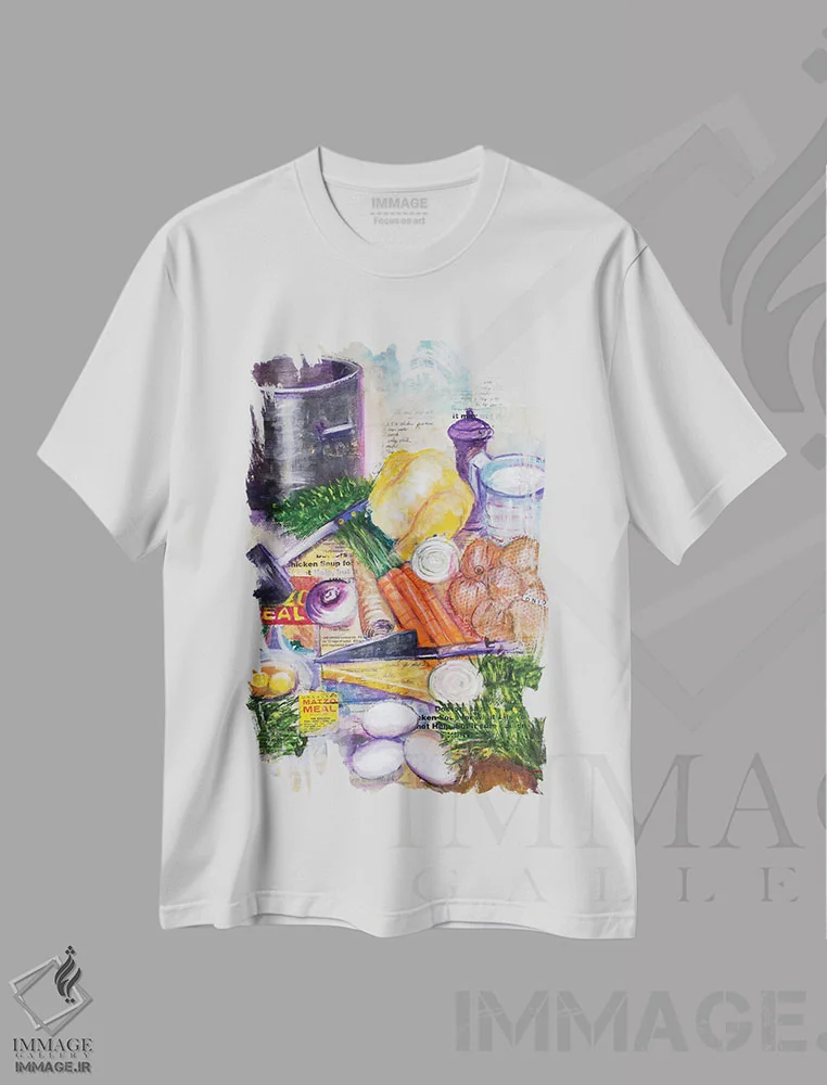 تیشرت سفید طرح دار – تیشرت فانتزی ,سوپ مرغ اثر میشل پالور فلدمن immage.ir
