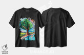 تیشرت مشکی طرح دار – تیشرت هنری ,درخت زندگی ون گوگ اثر میشل پالور فلدمن immage.ir
