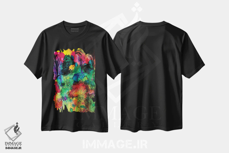 تیشرت مشکی طرح دار – تیشرت طبیعت ,ساعت طلایی اثر میشل پالور فلدمن immage.ir