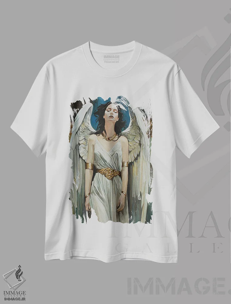 تیشرت سفید طرح دار – تیشرت معنوی ,نزدیک شدن به رستگاری اثر مارک فاکس immage.ir