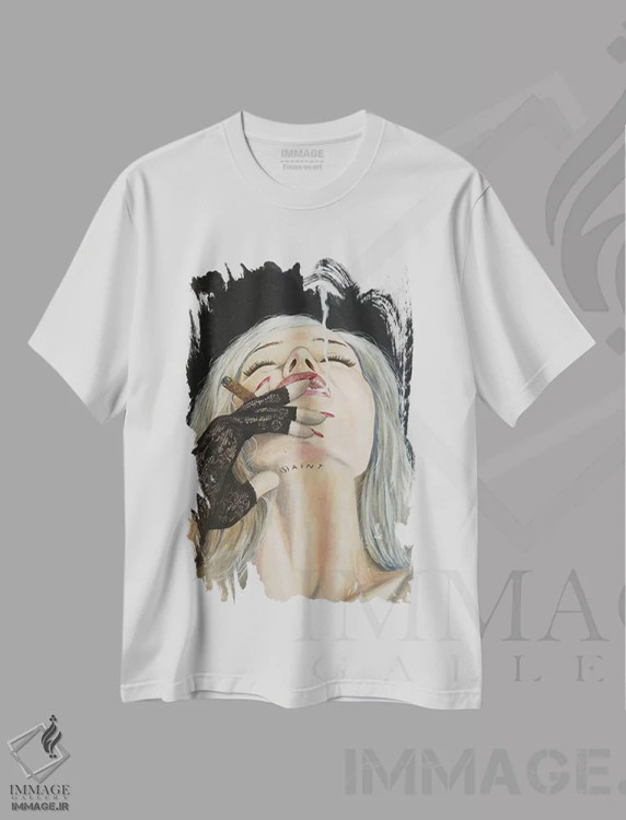 تیشرت سفید طرح دار – تیشرت مد ,سوءتفاهم اثر مارک فاکس immage.ir