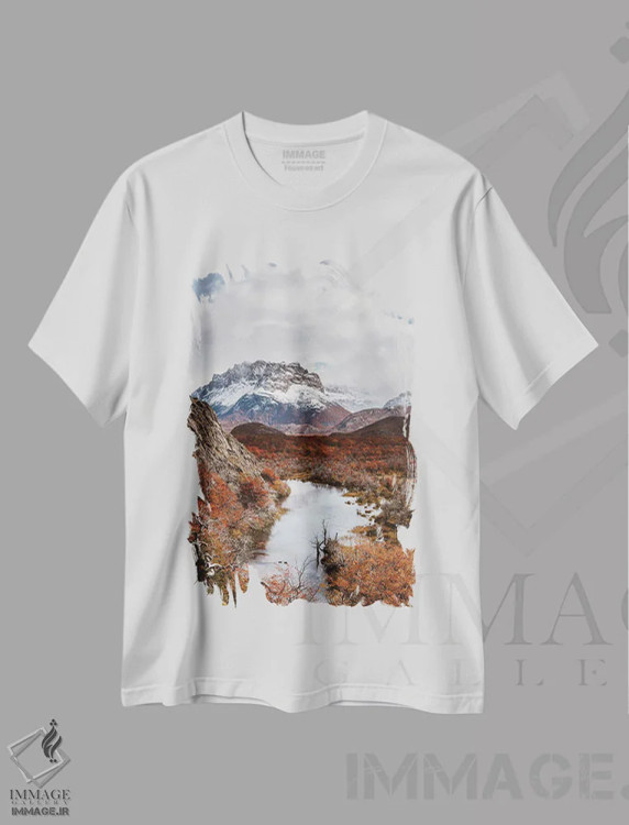 تیشرت سفید طرح دار – تیشرت طبیعت ,پاییز پاتاگونیا بخش اثر ملیسا فایندلی فروشگاه ایماژ