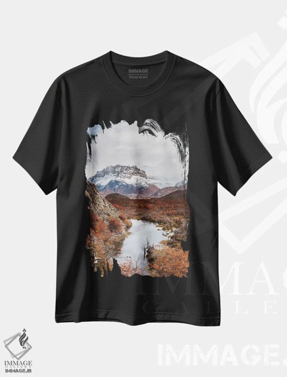 تیشرت مشکی طرح دار – تیشرت طبیعت ,پاییز پاتاگونیا بخش اثر ملیسا فایندلی immage.ir