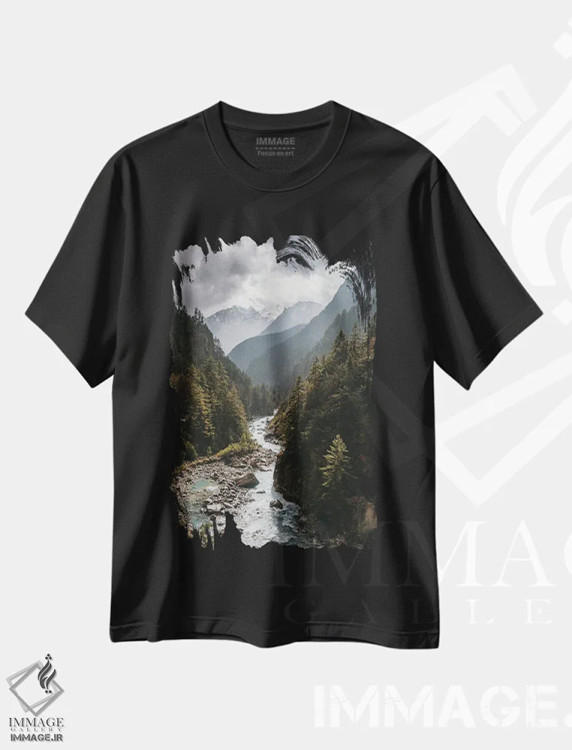 تیشرت مشکی طرح دار – تیشرت طبیعت گردی ,در اعماق هیمالیا آناپورنا بخش اثر ملیسا فایندلی immage.ir