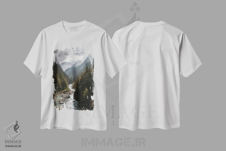 تیشرت سفید طرح دار – تیشرت طبیعت گردی ,در اعماق هیمالیا آناپورنا بخش اثر ملیسا فایندلی فروشگاه ایماژ