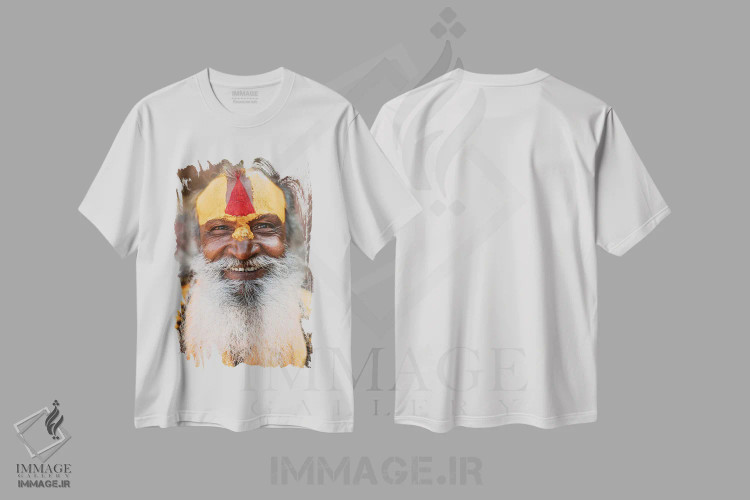 تیشرت سفید طرح دار – تیشرت معنوی ,سادهو نپال اثر ملیسا فایندلی immage.ir