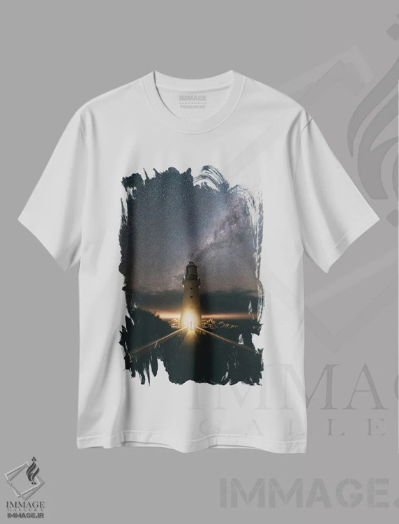 تیشرت سفید طرح دار – تیشرت عکس هنری ,امید اثر ملیسا فایندلی فروشگاه ایماژ