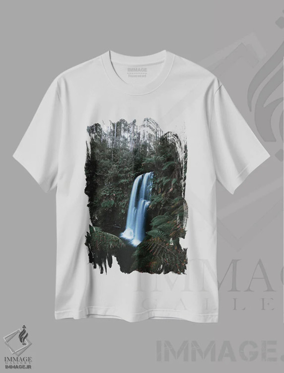 تیشرت سفید طرح دار – تیشرت طبیعت ,جنگل های استرالیا اثر ملیسا فایندلی immage.ir