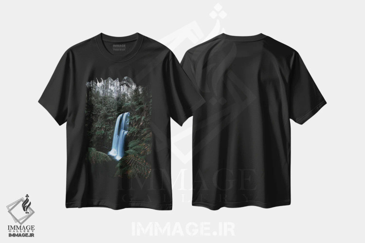 تیشرت مشکی طرح دار – تیشرت طبیعت ,جنگل های استرالیا اثر ملیسا فایندلی فروشگاه ایماژ