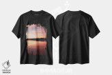 تیشرت مشکی طرح دار – تیشرت هنری ,غروب پرویی اثر ملیسا فایندلی immage.ir
