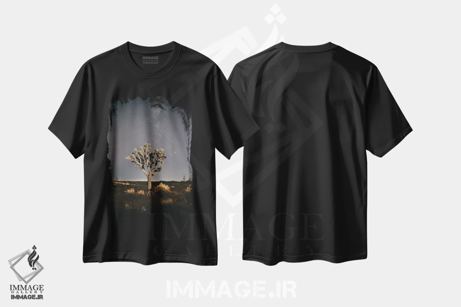 تیشرت مشکی طرح دار – تیشرت طبیعت ,درخت جاشوا اثر ملیسا فایندلی فروشگاه ایماژ
