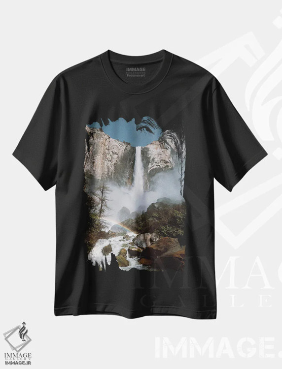 تیشرت مشکی طرح دار – تیشرت طبیعت ,یوسمیتی اثر ملیسا فایندلی immage.ir