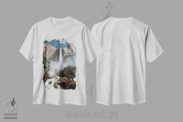 تیشرت سفید طرح دار – تیشرت طبیعت ,یوسمیتی اثر ملیسا فایندلی فروشگاه ایماژ