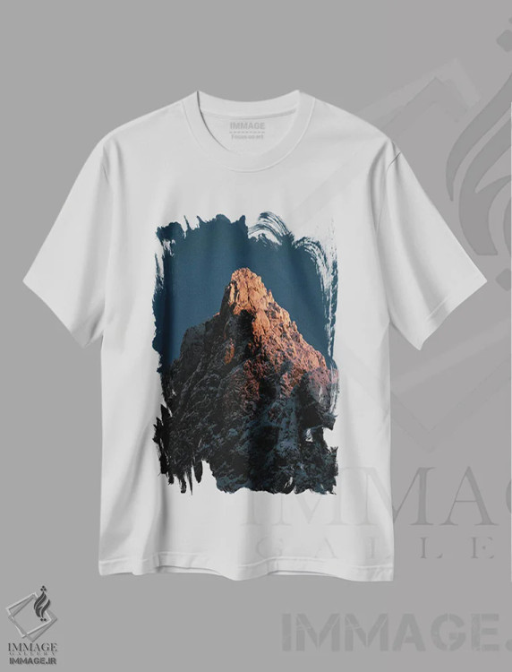 تیشرت سفید طرح دار – تیشرت هنری ,زمرد اثر ملیسا فایندلی immage.ir