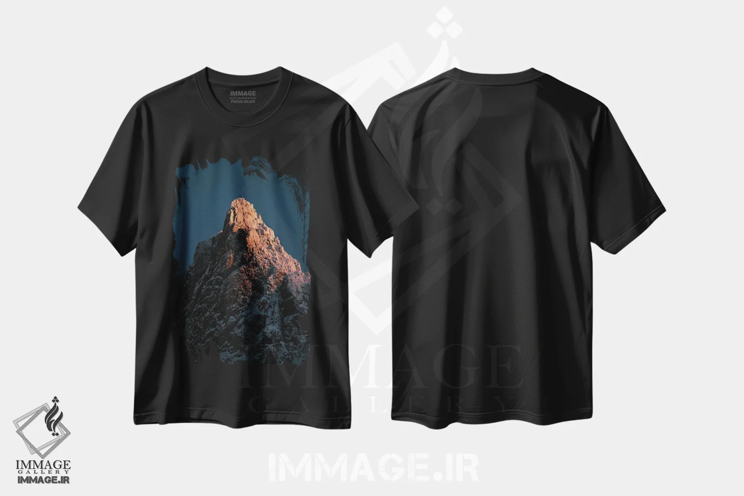 تیشرت مشکی طرح دار – تیشرت هنری ,زمرد اثر ملیسا فایندلی فروشگاه ایماژ