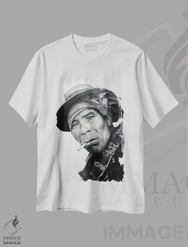 تیشرت سفید طرح دار – تیشرت پرتره ,مکزیک اثر میرو گرادینشاک immage.ir
