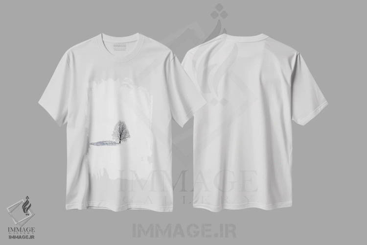 تیشرت سفید طرح دار – تیشرت منظره ,زمستان سوئیس اثر ملیسا فایندلی immage.ir