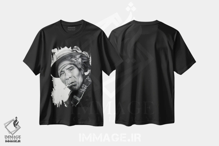 تیشرت مشکی طرح دار – تیشرت پرتره ,مکزیک اثر میرو گرادینشاک فروشگاه ایماژ