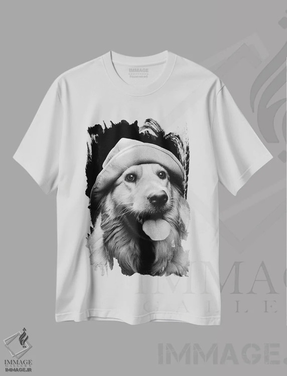تیشرت سفید طرح دار – تیشرت حیوانات ,دیده بان اثر میرو گرادینشاک immage.ir