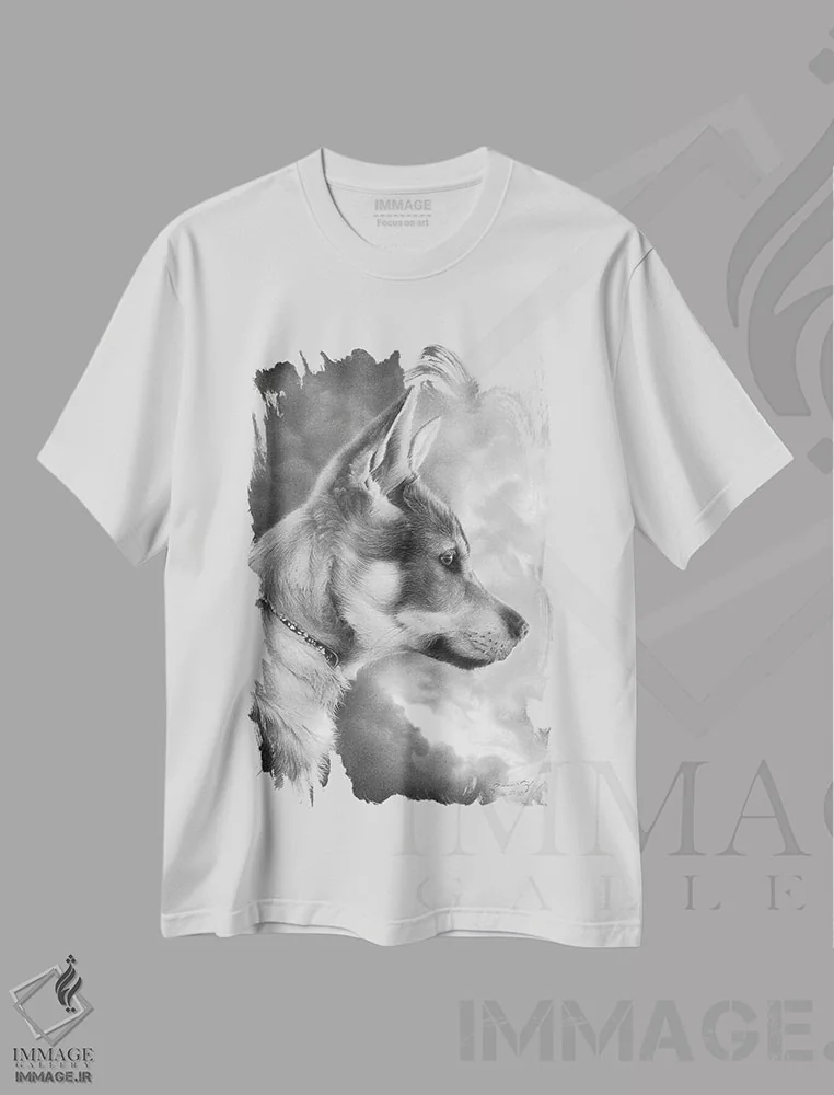 تیشرت سفید طرح دار – تیشرت حیوانات ,بونزو اثر میرو گرادینشاک immage.ir
