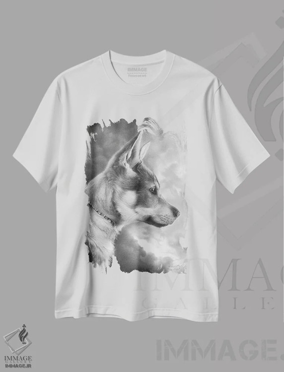 تیشرت سفید طرح دار – تیشرت حیوانات ,بونزو اثر میرو گرادینشاک immage.ir