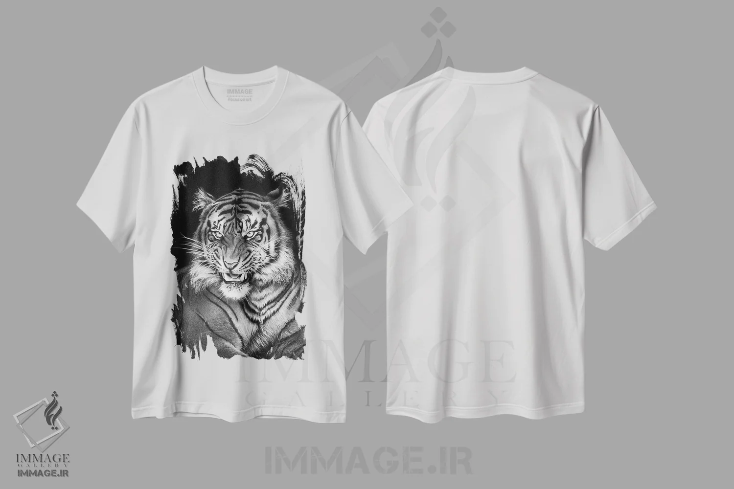 تیشرت سفید طرح دار – تیشرت حیوانات ,ببر اثر میرو گرادینشاک فروشگاه ایماژ
