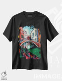 تیشرت مشکی طرح دار – تیشرت هنری ,رمانس ونیز اثر مونا ادولسکو immage.ir