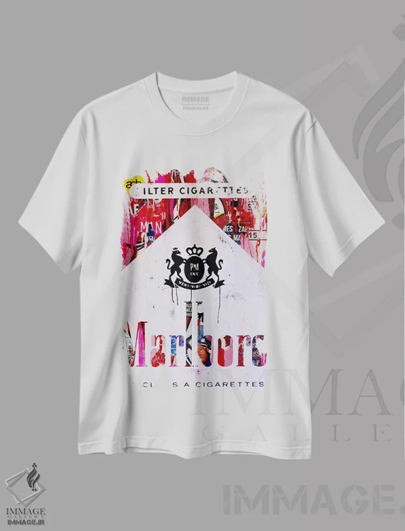 تیشرت سفید طرح دار – تیشرت پاپ آرت ,از زندگی لذت ببر اثر میشیل فولکرز فروشگاه ایماژ