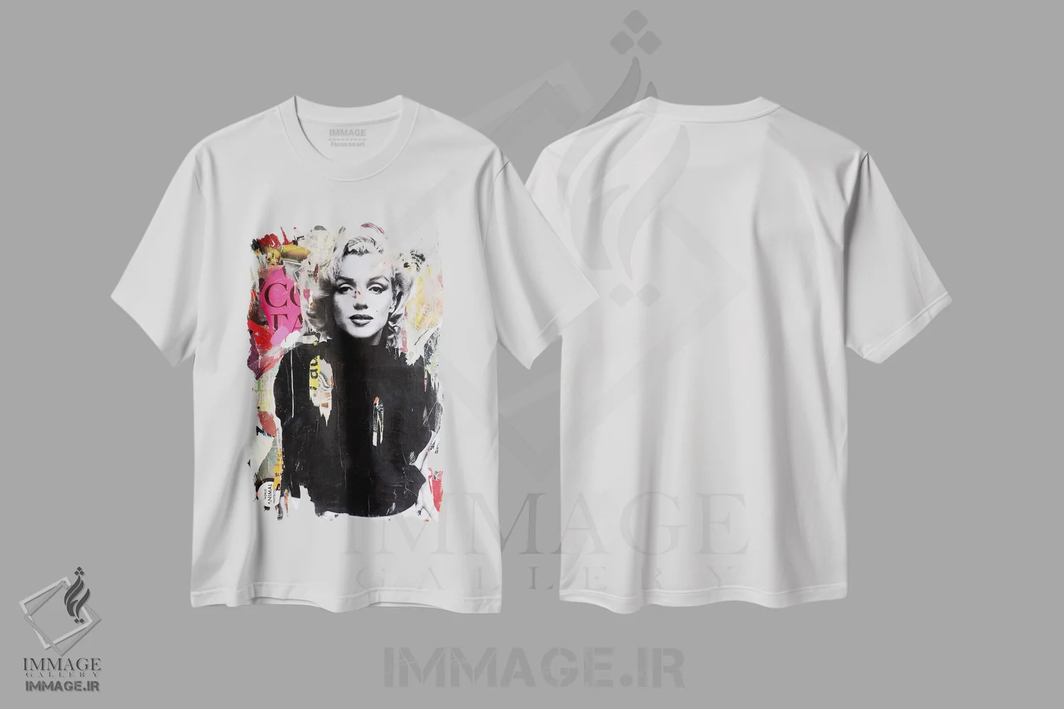 تیشرت سفید طرح دار – تیشرت پاپ آرت ,مرلین اثر میشیل فولکرز فروشگاه ایماژ
