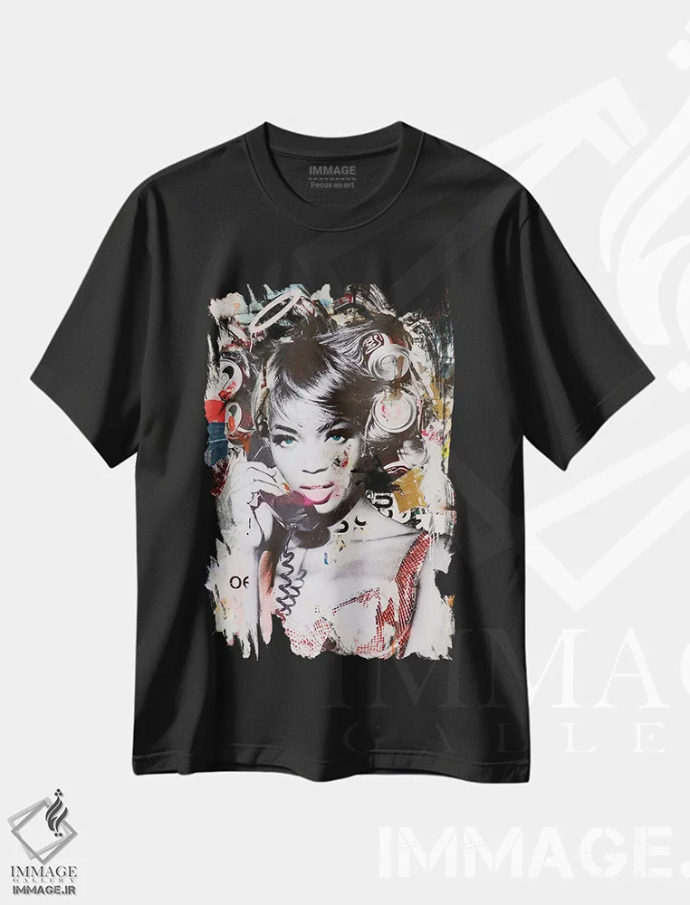 تیشرت مشکی طرح دار – تیشرت فشن ,نائومی اثر میشیل فولکرز فروشگاه ایماژ
